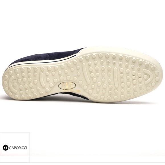 NEW CAPORICCI calfskin sneakers navy - Picture 4 of 4